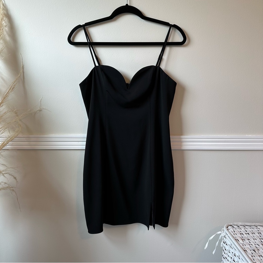 Lovers + Friends Sweetheart Neckline Black Dress